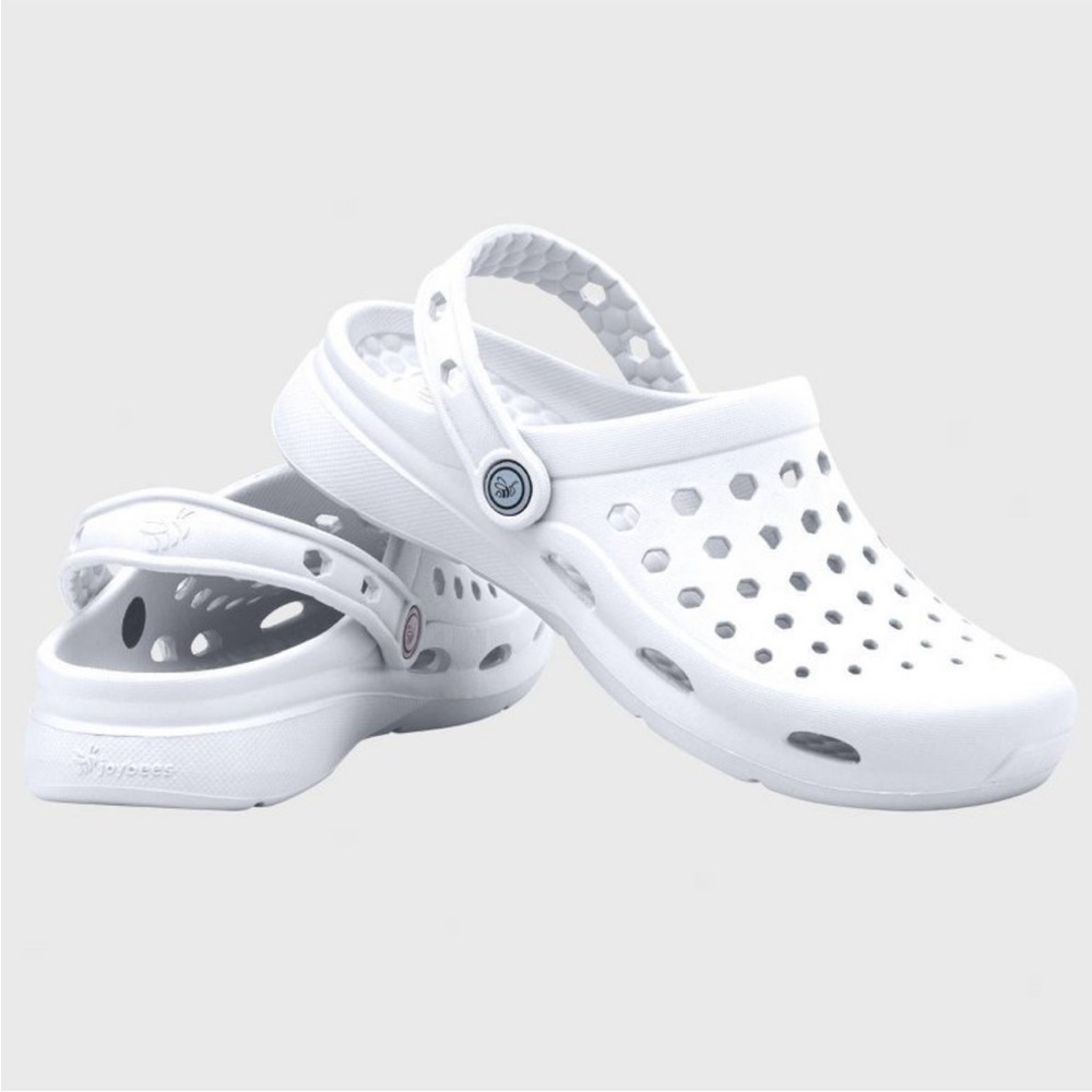 NWT Mens White Joybees Clogs